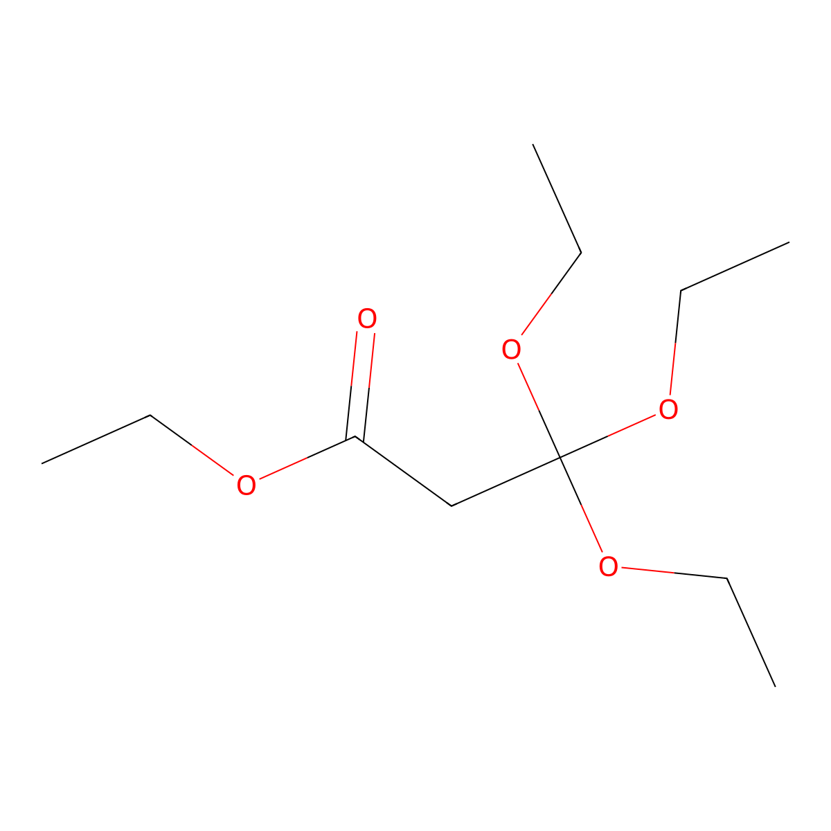 Ethyl 3,3,3-triethoxypropanoate molecular structure, CAS 32650-62-7