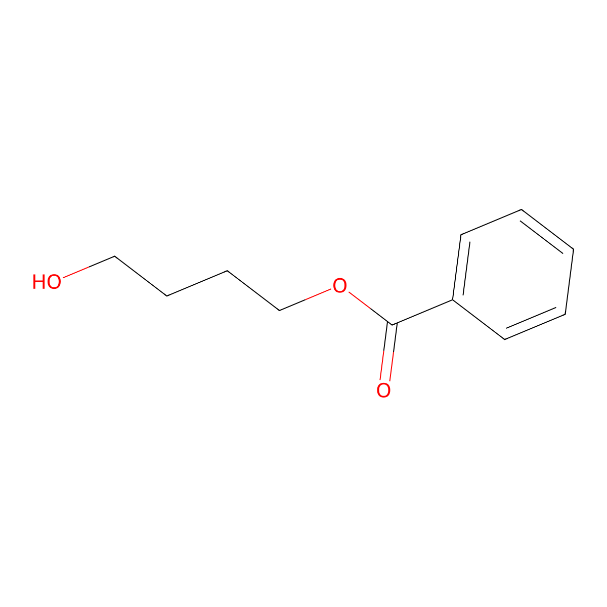 4-hydroxybutyl Benzoate molecular structure, CAS 32651-37-9