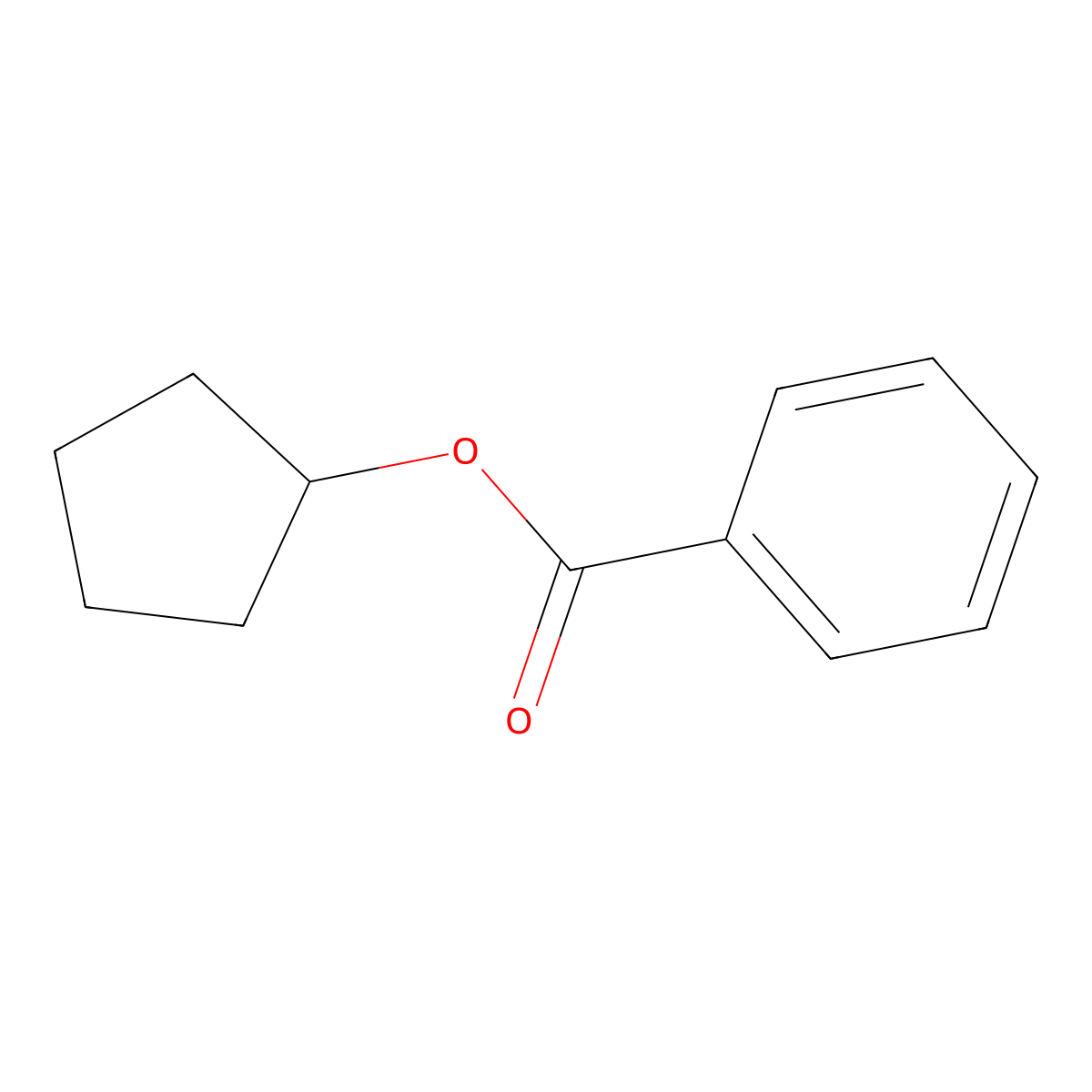Cyclopentyl benzoate molecular structure, CAS 32651-38-0