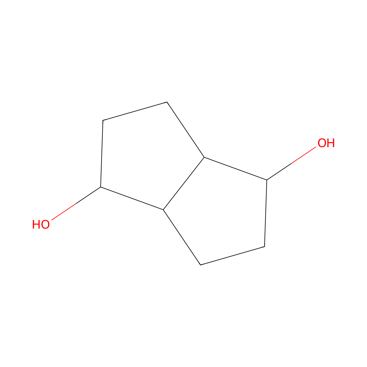 Bicyclo(3.3.0) octane-2,6-diol molecular structure, CAS 32652-65-6