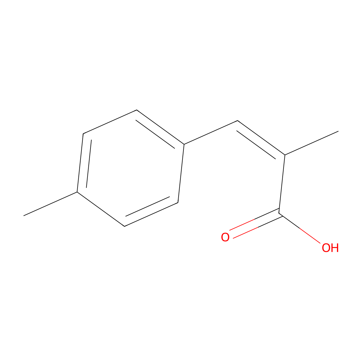 2-methyl-3-(4-methylphenyl)prop-2-enoic Acid molecular structure, CAS 32655-80-4