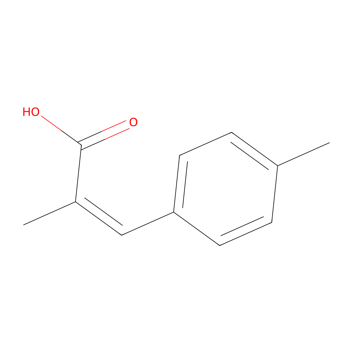2-methyl-3-(4-methylphenyl)prop-2-enoic Acid molecular structure, CAS 32655-80-4
