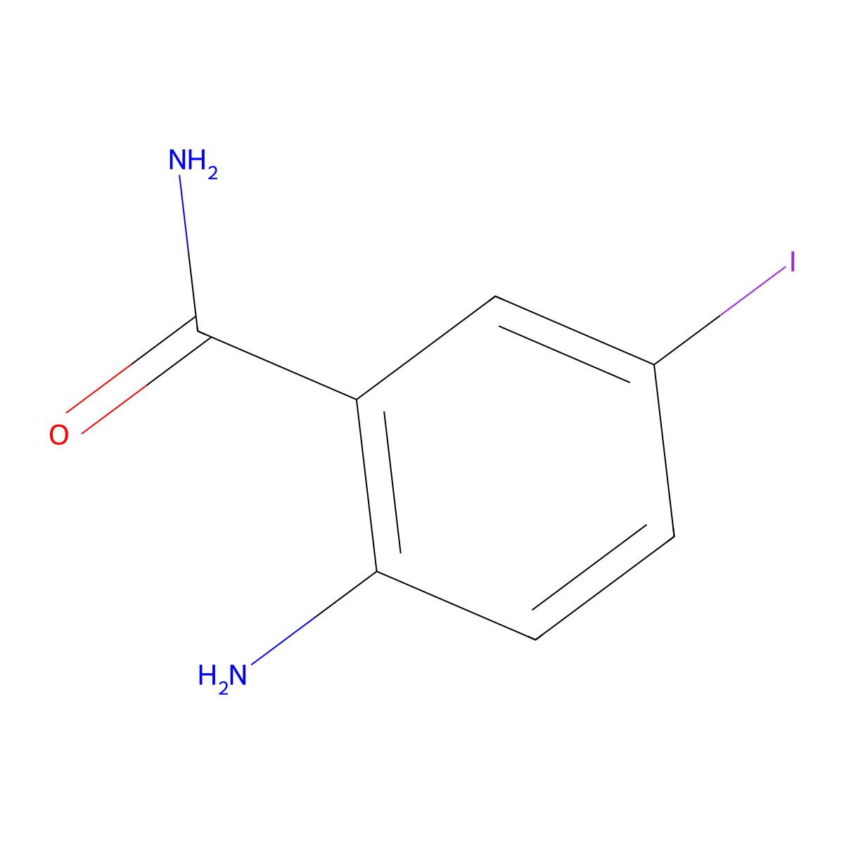 Benzamide, 2-amino-5-iodo- molecular structure, CAS 32658-67-6