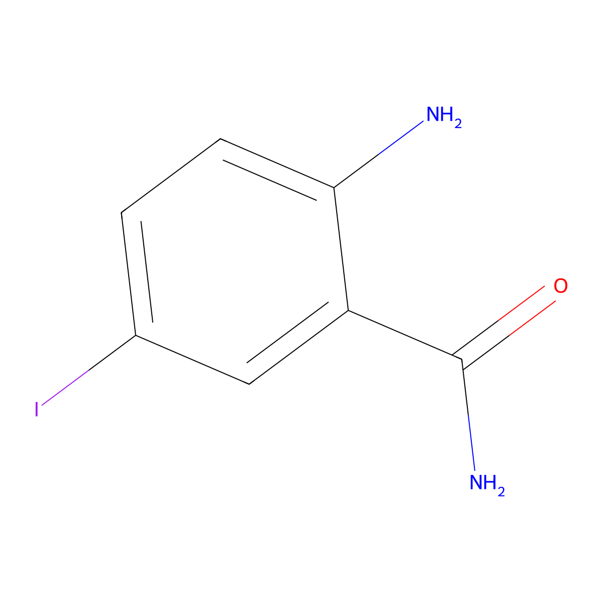 Benzamide, 2-amino-5-iodo- molecular structure, CAS 32658-67-6
