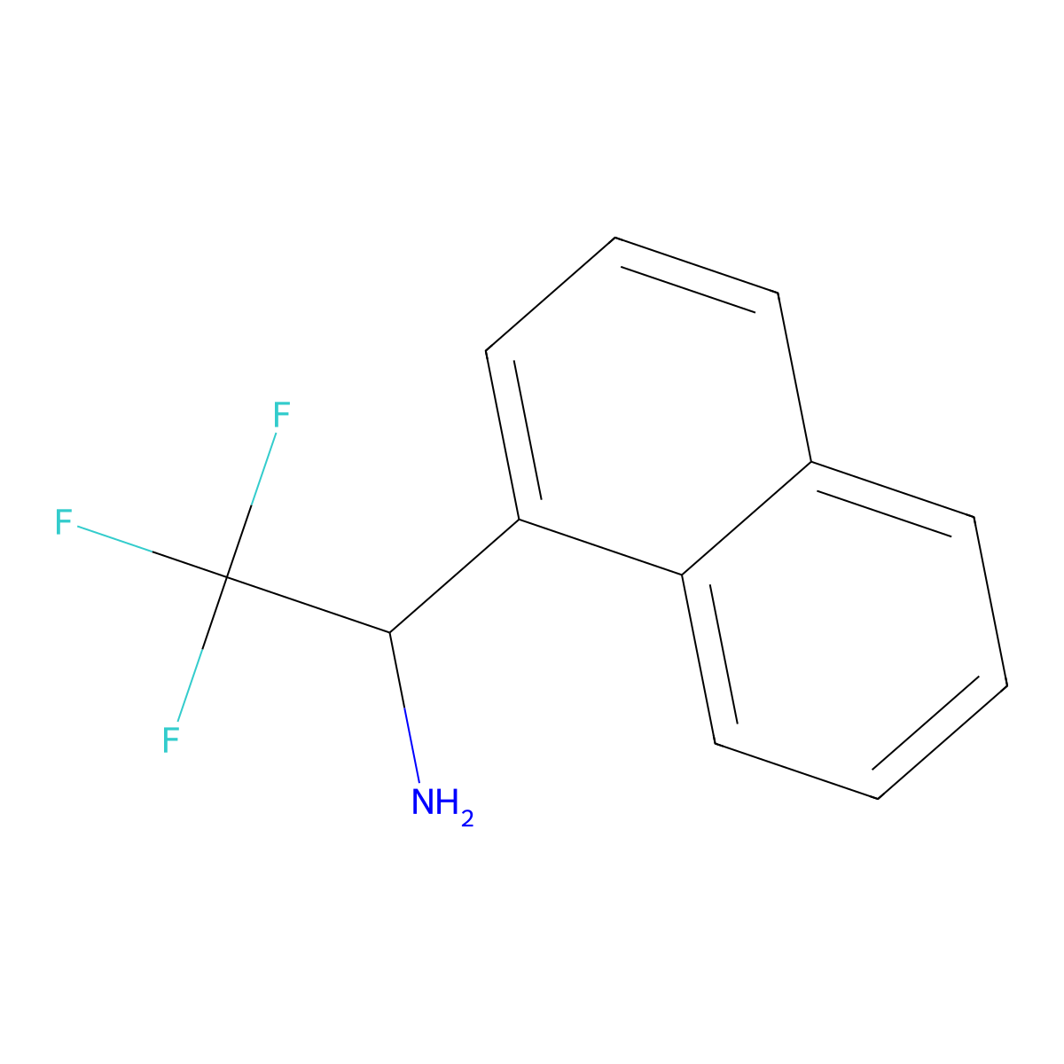 2,2,2-Trifluoro-1-naphthalen-1-YL-ethylamine molecular structure, CAS 326594-18-7