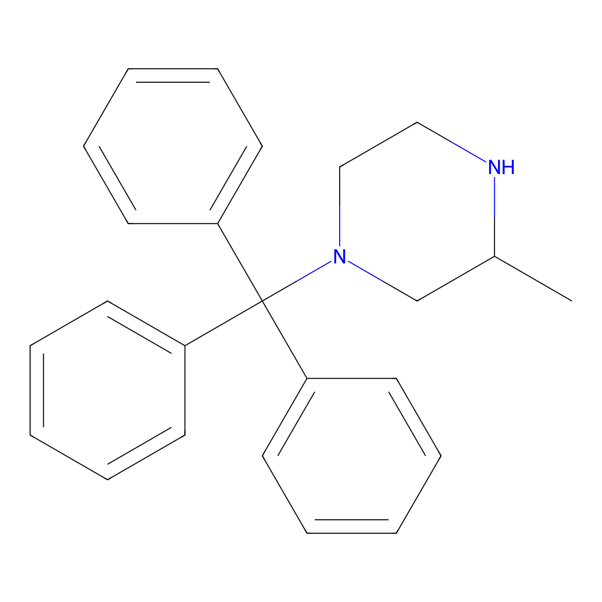 1-Trityl-3-methylpiperazine molecular structure, CAS 326594-27-8