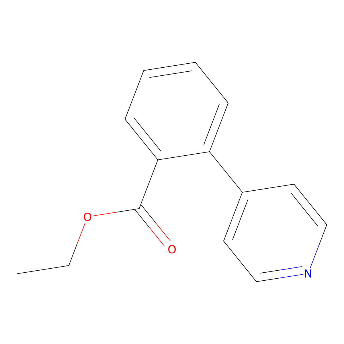 Benzoic acid, 2-(4-pyridinyl)-, ethyl ester molecular structure, CAS 326606-86-4