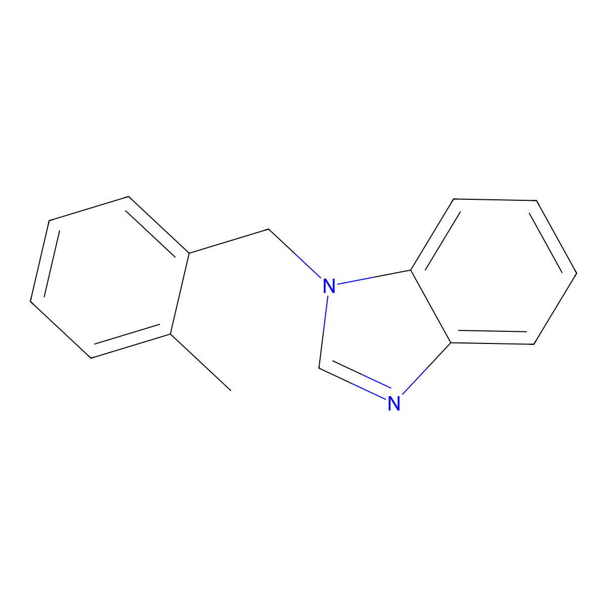 1-(2-Methyl-benzyl)-1H-benzoimidazole molecular structure, CAS 326607-90-3
