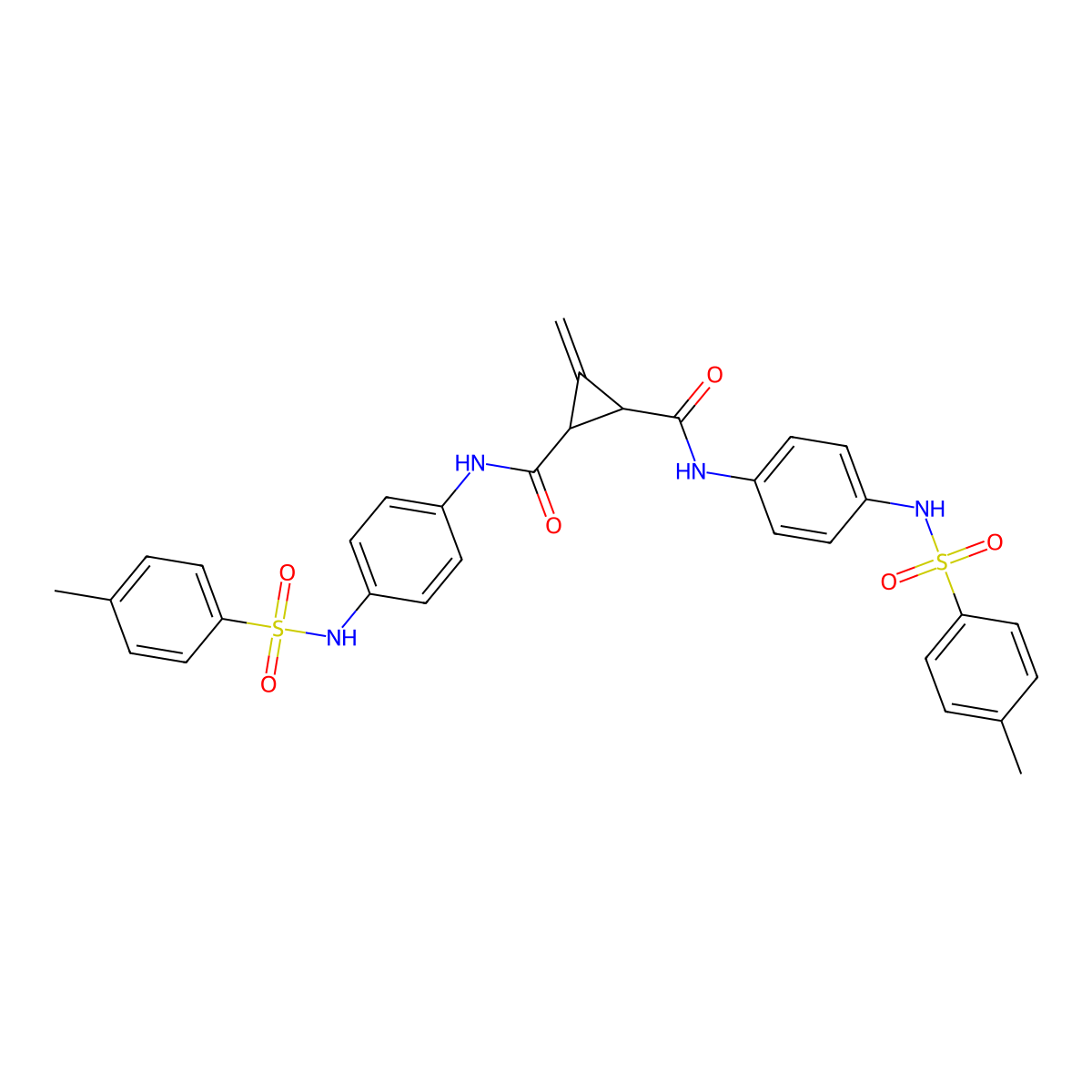 3-methylidene-1-N,2-N-bis[4-[(4-methylphenyl)sulfonylamino]phenyl]cyclopropane-1,2-dicarboxamide molecular structure, CAS 326609-47-6