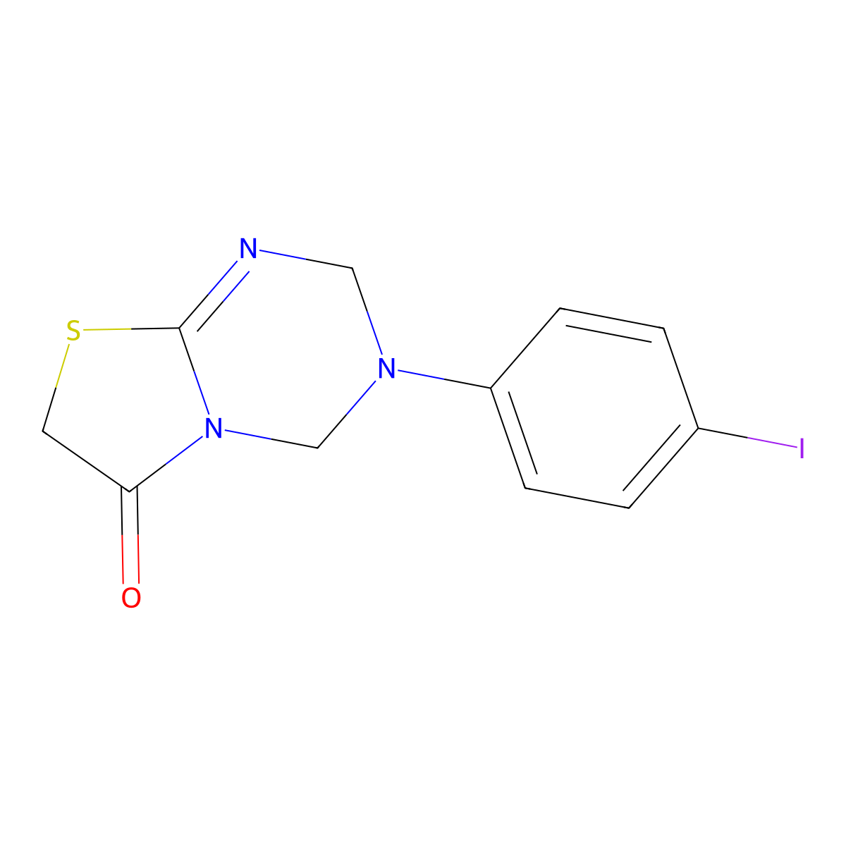 3-(4-Iodophenyl)-2,4-dihydro-[1,3]thiazolo[3,2-a][1,3,5]triazin-6-one molecular structure, CAS 326610-05-3