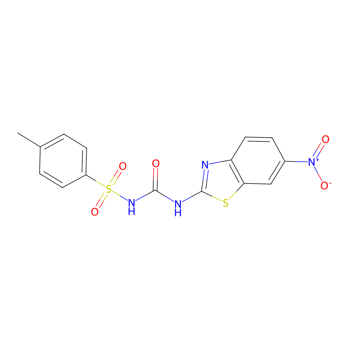 4-methyl-N-((6-nitrobenzo[d]thiazol-2-yl)carbamoyl)benzenesulfonamide molecular structure, CAS 326610-22-4
