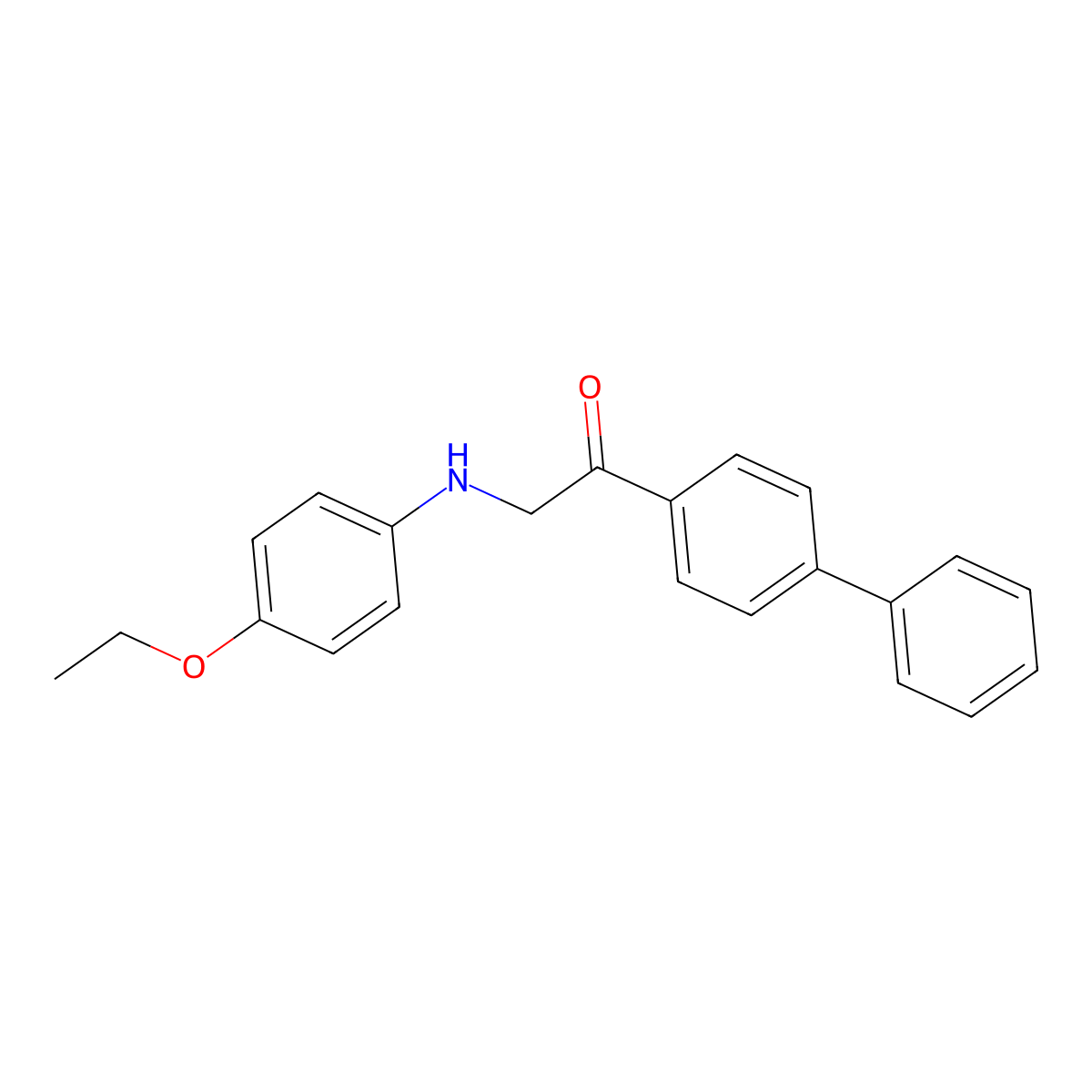 2-(4-Ethoxyanilino)-1-(4-phenylphenyl)ethanone molecular structure, CAS 326610-29-1