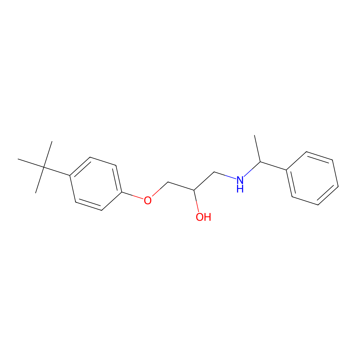 1-(4-Tert-butylphenoxy)-3-[(1-phenylethyl)amino]propan-2-ol molecular structure, CAS 326610-59-7