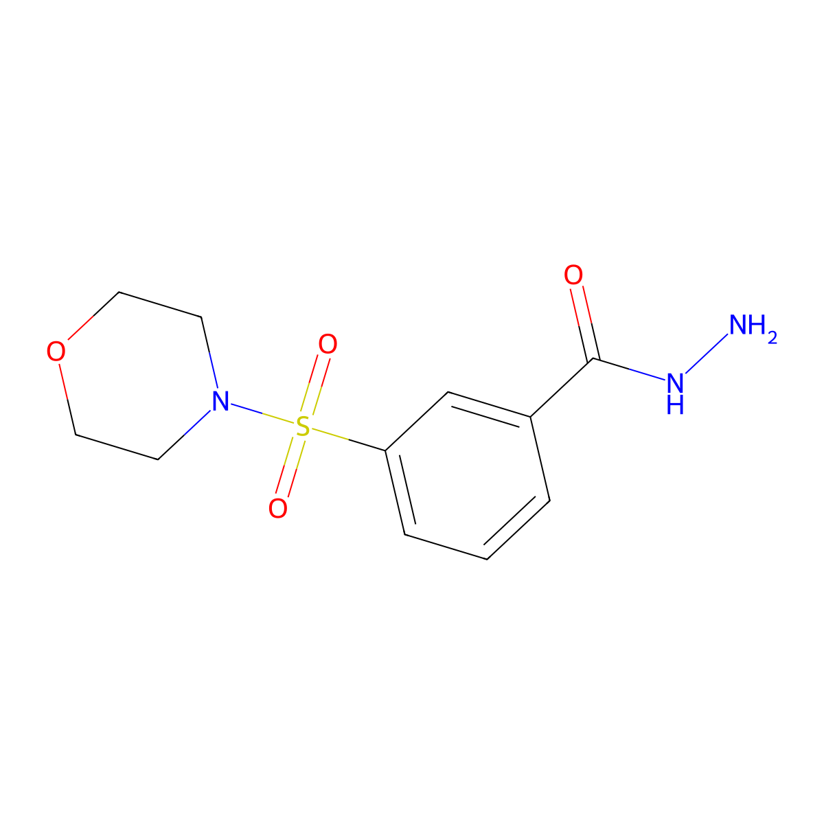 3-(Morpholine-4-sulfonyl)benzohydrazide molecular structure, CAS 326610-73-5