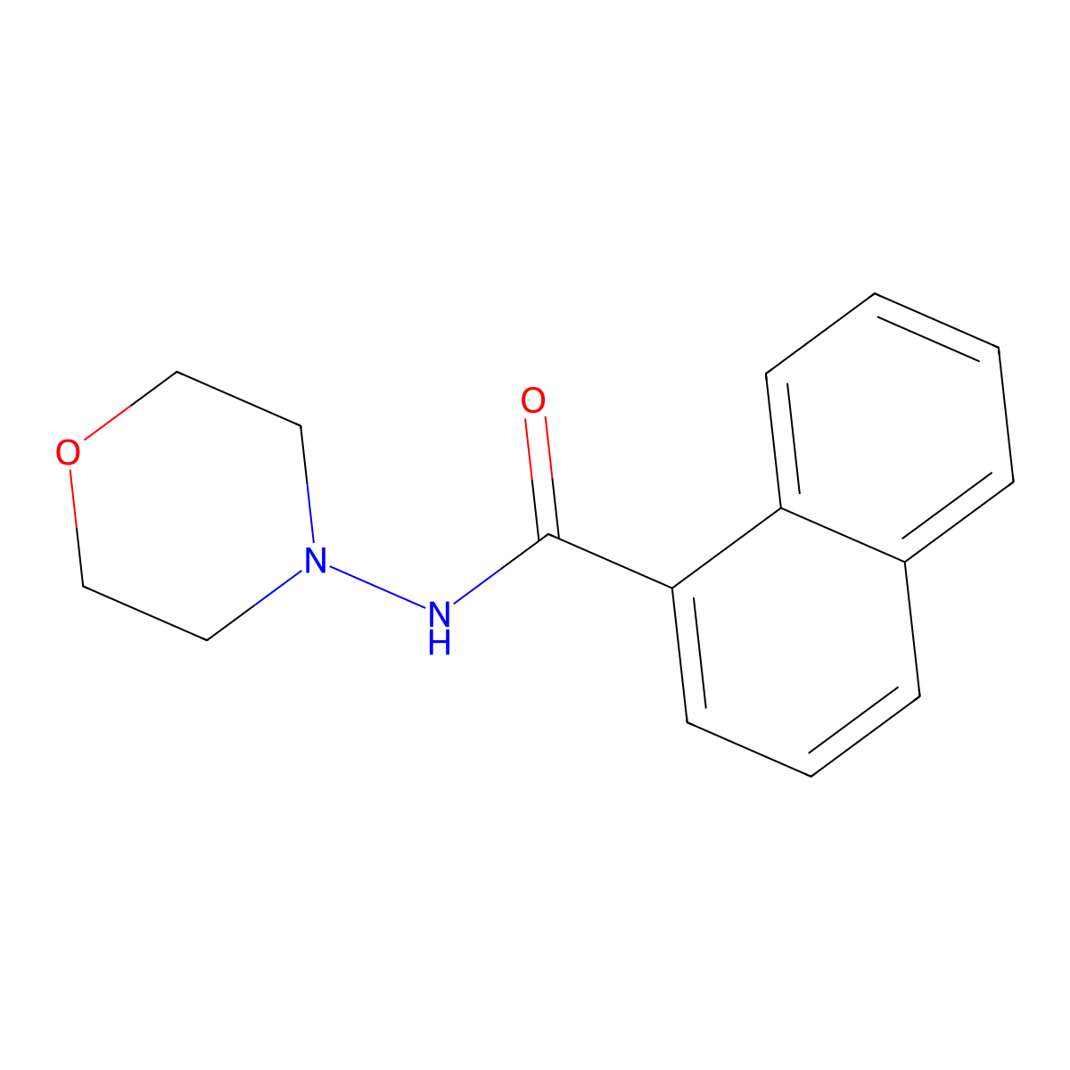 N-(morpholin-4-yl)naphthalene-1-carboxamide molecular structure, CAS 326611-17-0