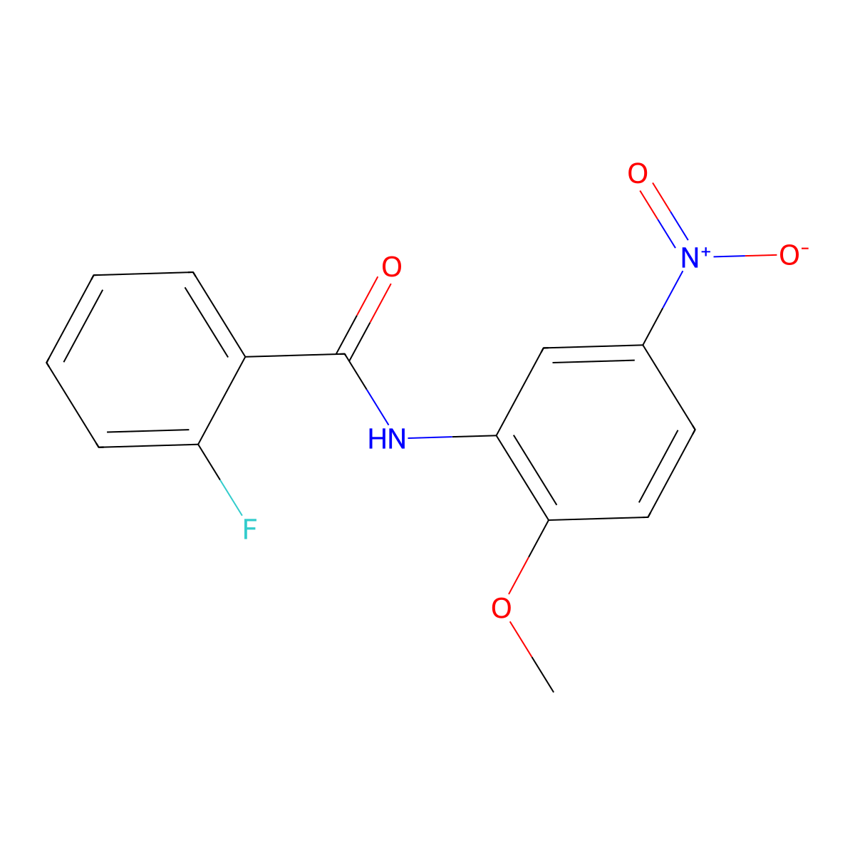 2-fluoro-N-(2-methoxy-5-nitrophenyl)benzamide molecular structure, CAS 326611-22-7