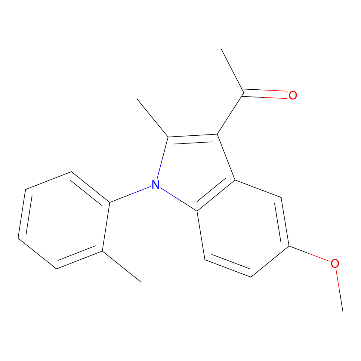1-[5-Methoxy-2-methyl-1-(2-methylphenyl)indol-3-yl]ethanone molecular structure, CAS 326612-50-4