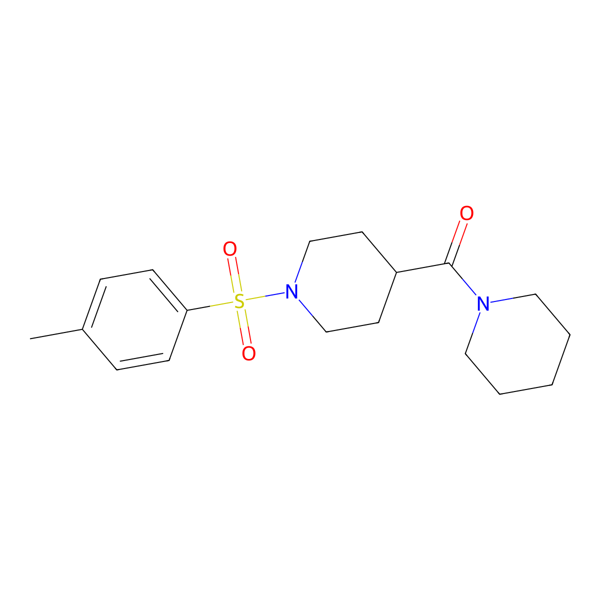 1-(4-Methylbenzenesulfonyl)-4-(piperidine-1-carbonyl)piperidine molecular structure, CAS 326615-52-5