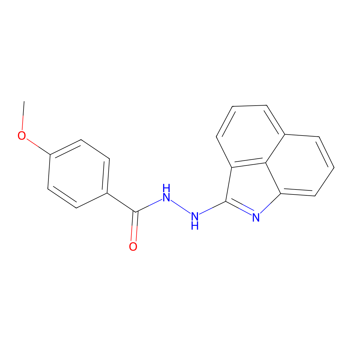 N'-(benzo[cd]indol-2-yl)-4-methoxybenzohydrazide molecular structure, CAS 326617-91-8