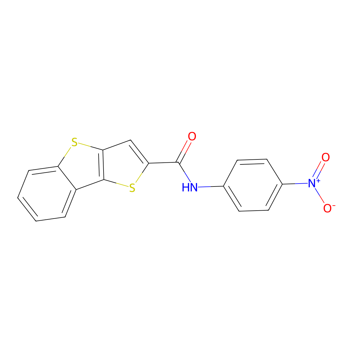 N-(4-nitrophenyl)thieno[3,2-b][1]benzothiole-2-carboxamide molecular structure, CAS 326617-95-2