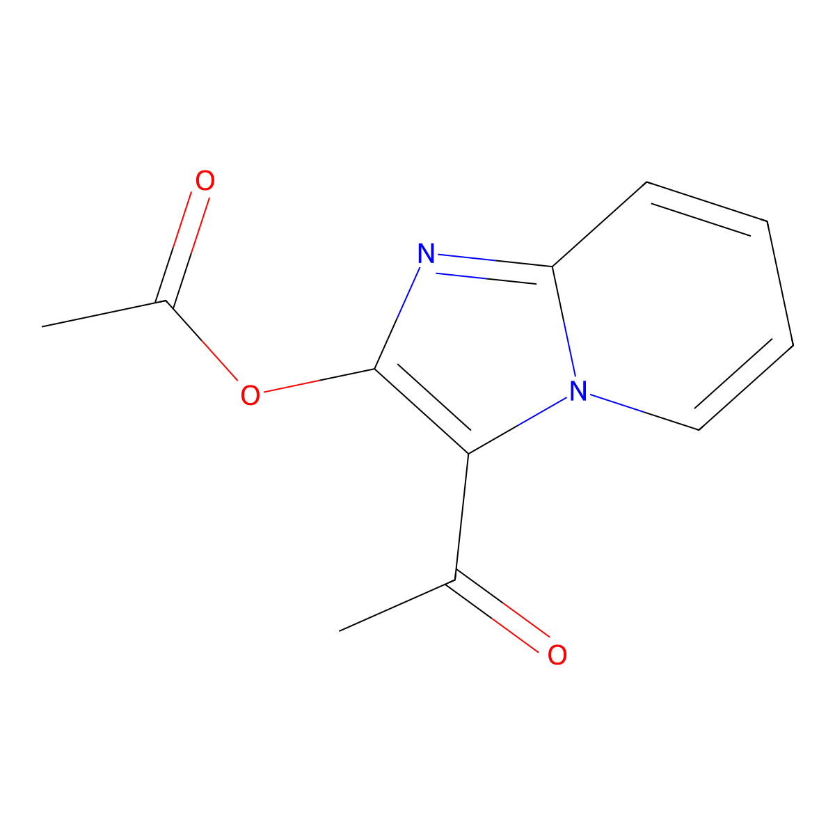 Acetic acid 3-acetyl-imidazo[1,2-a]pyridin-2-yl ester molecular structure, CAS 326618-47-7