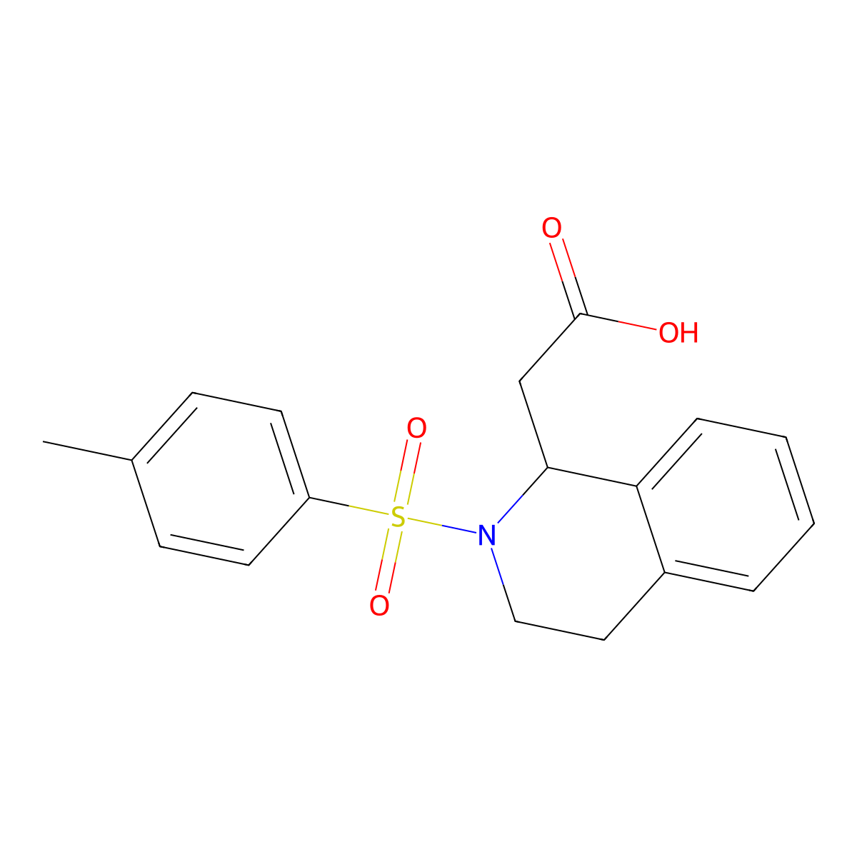 2-[2-(4-Methylbenzenesulfonyl)-1,2,3,4-tetrahydroisoquinolin-1-yl]acetic acid molecular structure, CAS 326619-33-4