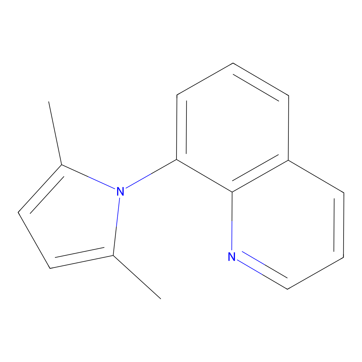 8-(2,5-Dimethyl-pyrrol-1-yl)-quinoline molecular structure, CAS 32668-78-3