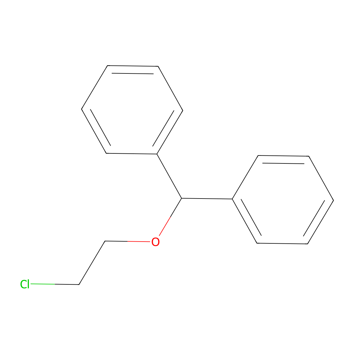 Benzhydryl 2-chloroethyl ether molecular structure, CAS 32669-06-0