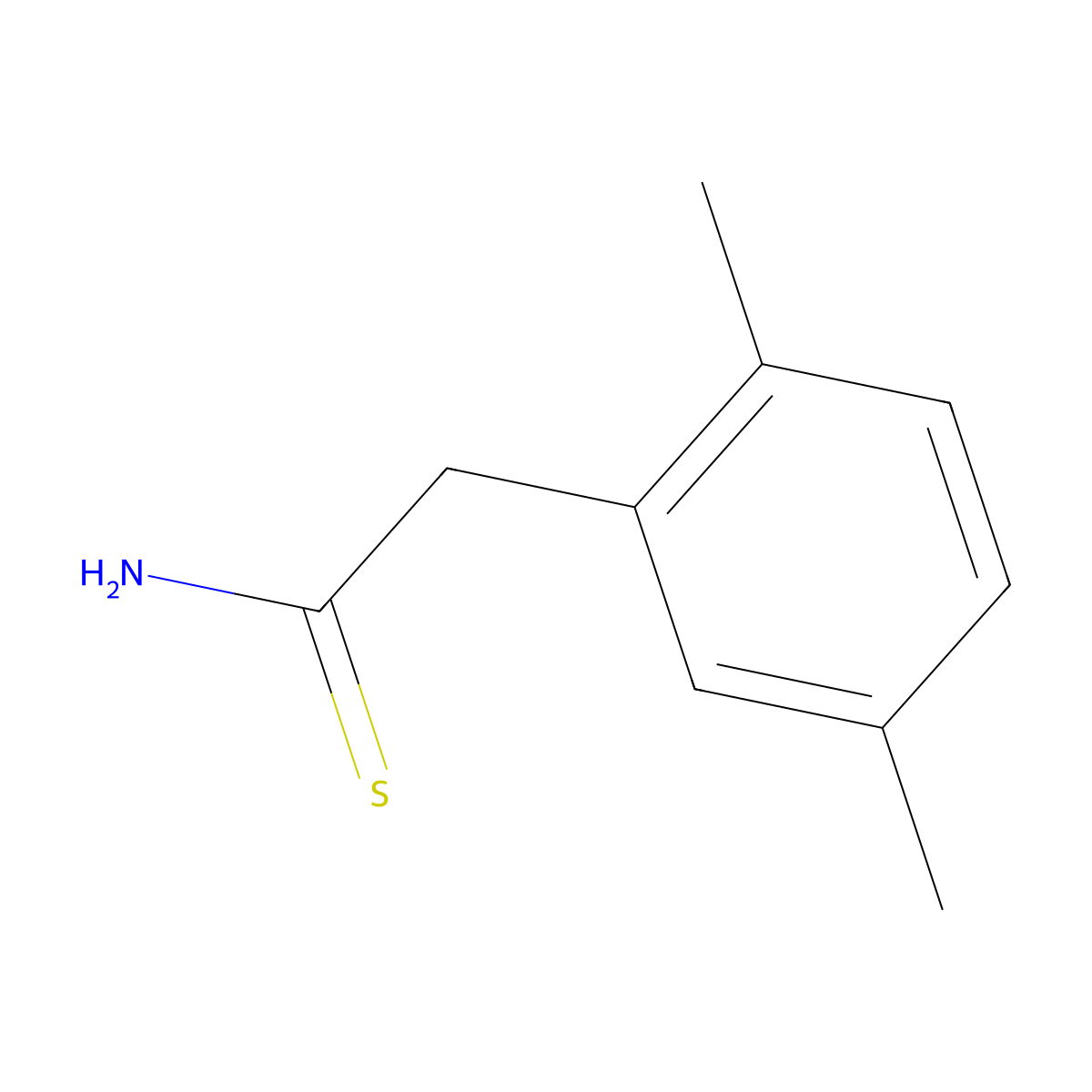 2-(2,5-Dimethylphenyl)ethanethioamide molecular structure, CAS 32669-54-8