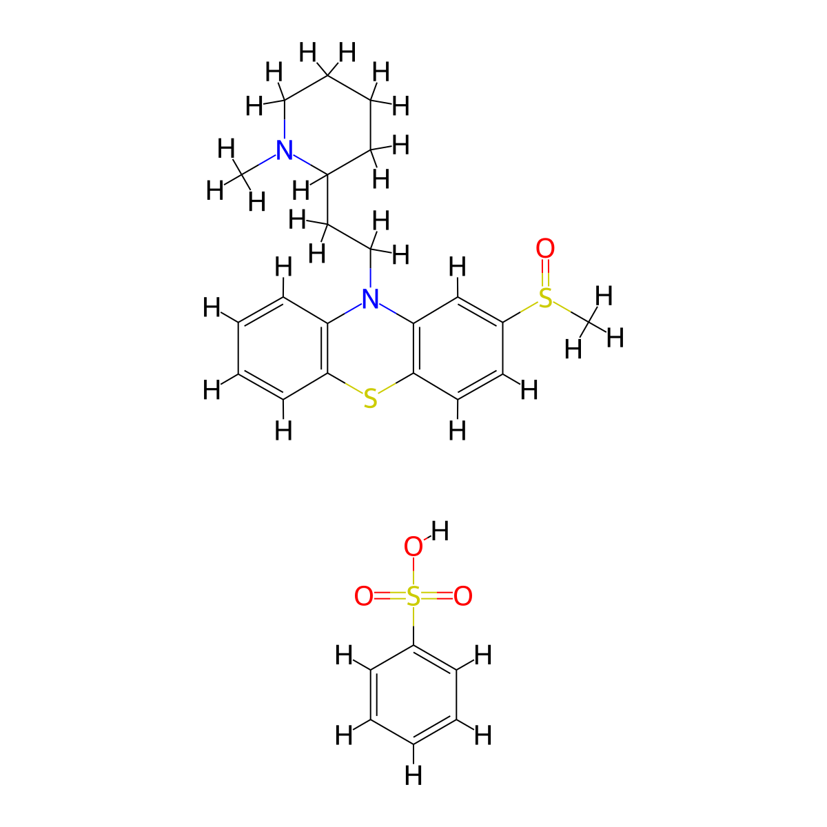 Mesoridazine Besylate molecular structure, CAS 32672-69-8