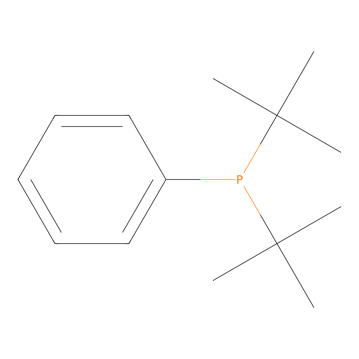Di-tert-butylphenylphosphine molecular structure, CAS 32673-25-9
