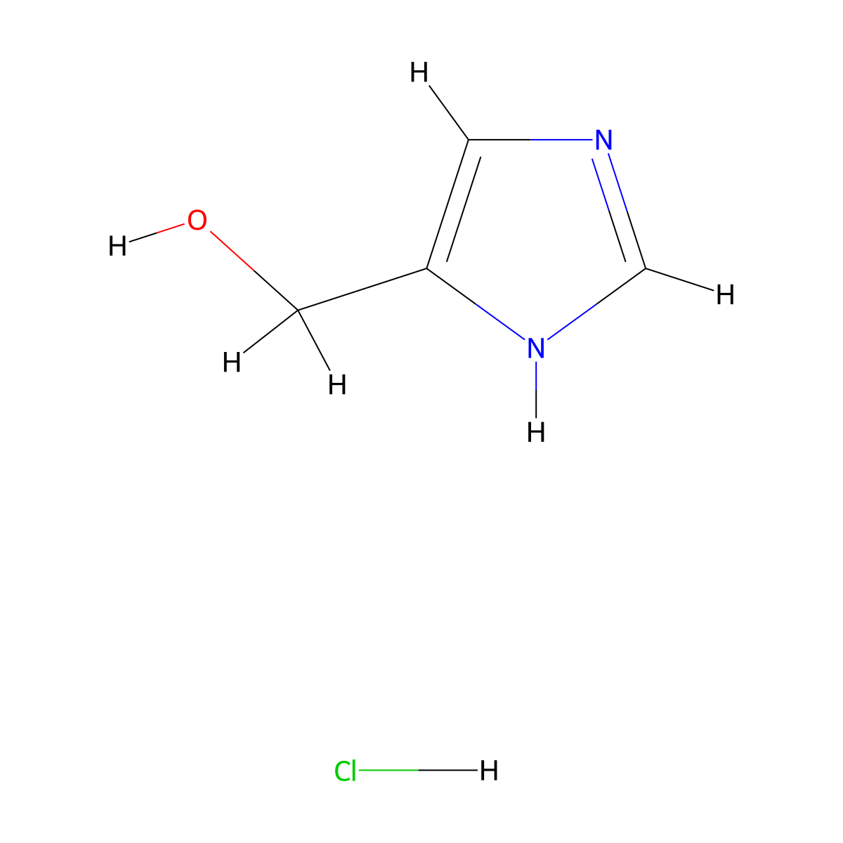 Imidazol-4-ylmethanol hydrochloride molecular structure, CAS 32673-41-9