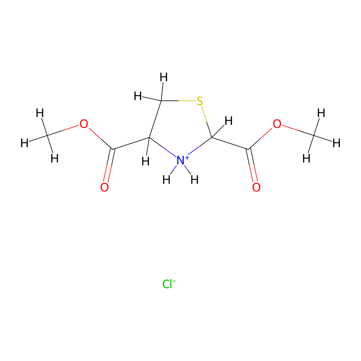 2,4-Bis(methoxycarbonyl)-1,3-thiazolan-3-ium chloride molecular structure, CAS 32675-61-9