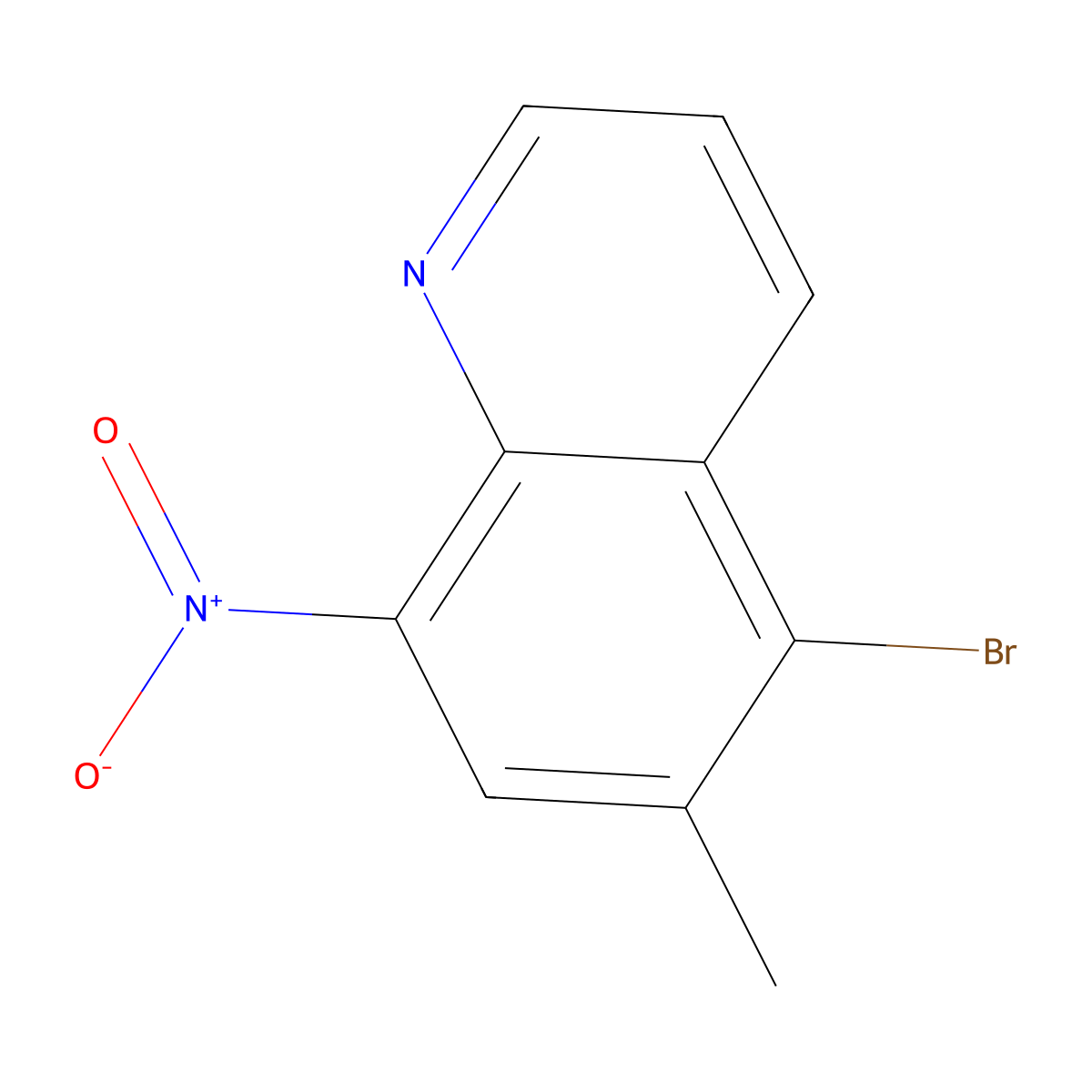 5-Bromo-6-methyl-8-nitroquinoline molecular structure, CAS 326798-95-2