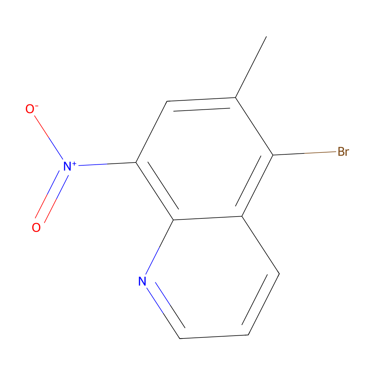 5-Bromo-6-methyl-8-nitroquinoline molecular structure, CAS 326798-95-2