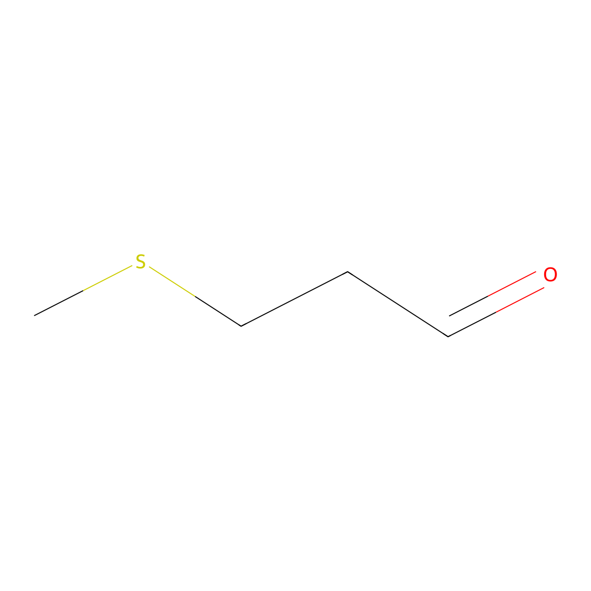 Methional molecular structure, CAS 3268-49-3