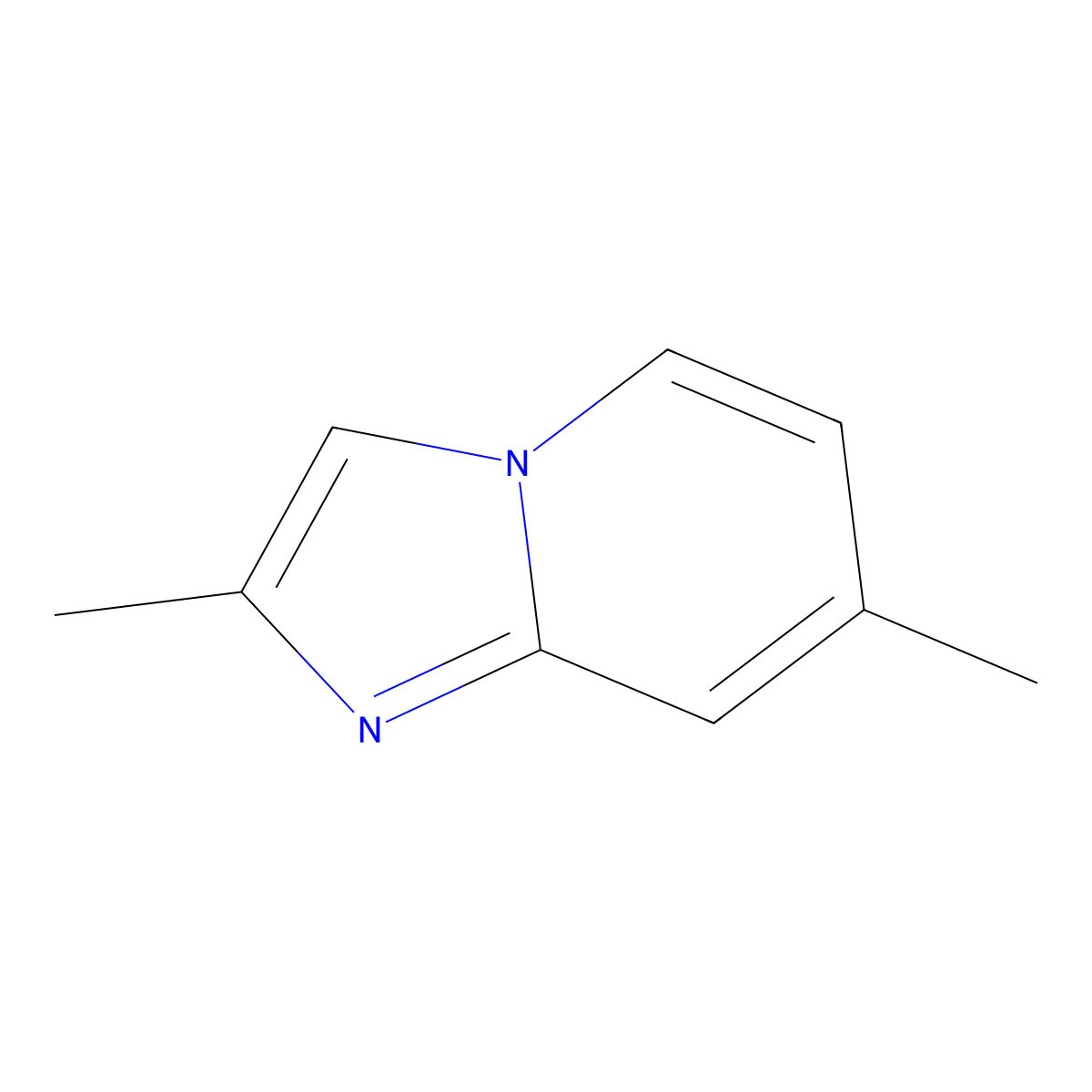 2,7-Dimethylimidazo[1,2-a]pyridine molecular structure, CAS 3268-61-9