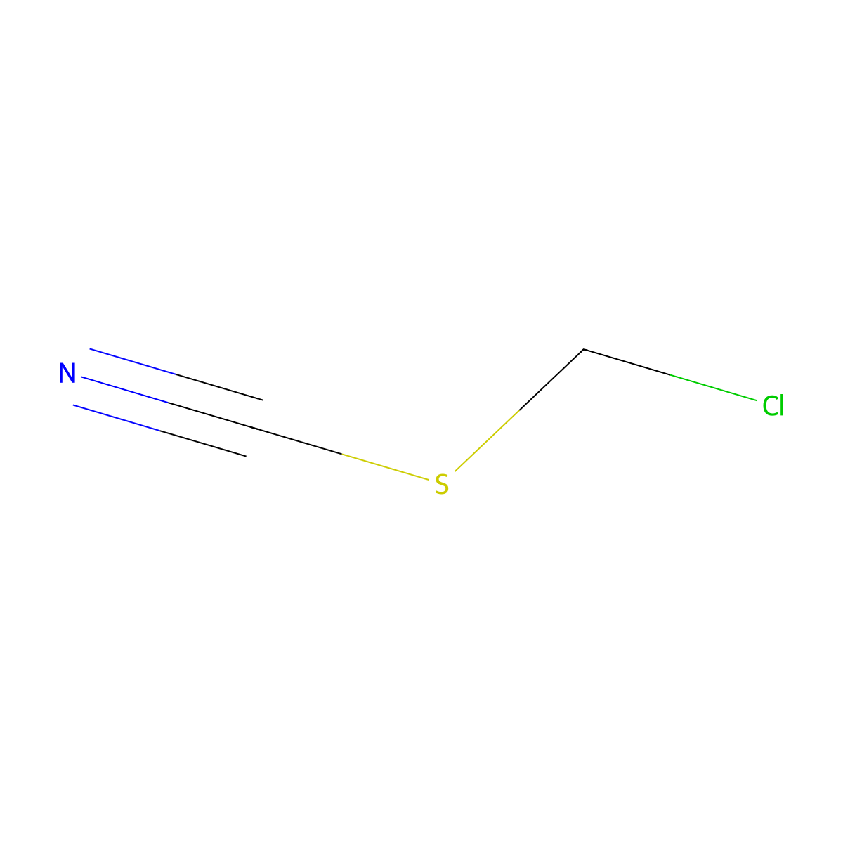 Thiocyanic acid, chloromethyl ester molecular structure, CAS 3268-79-9