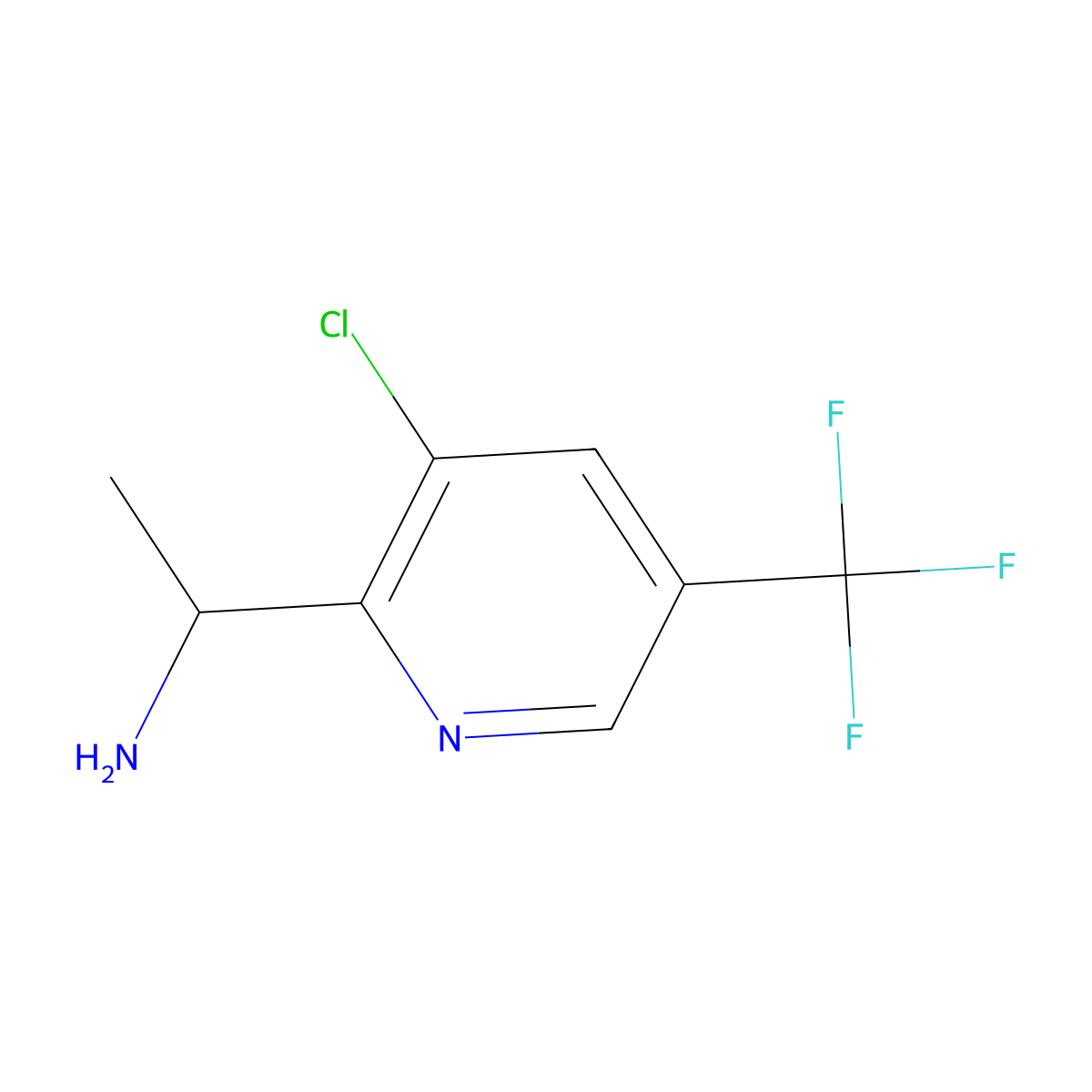 1-(3-chloro-5-(trifluoroMethyl)pyridin-2-yl)ethanaMine molecular structure, CAS 326809-08-9