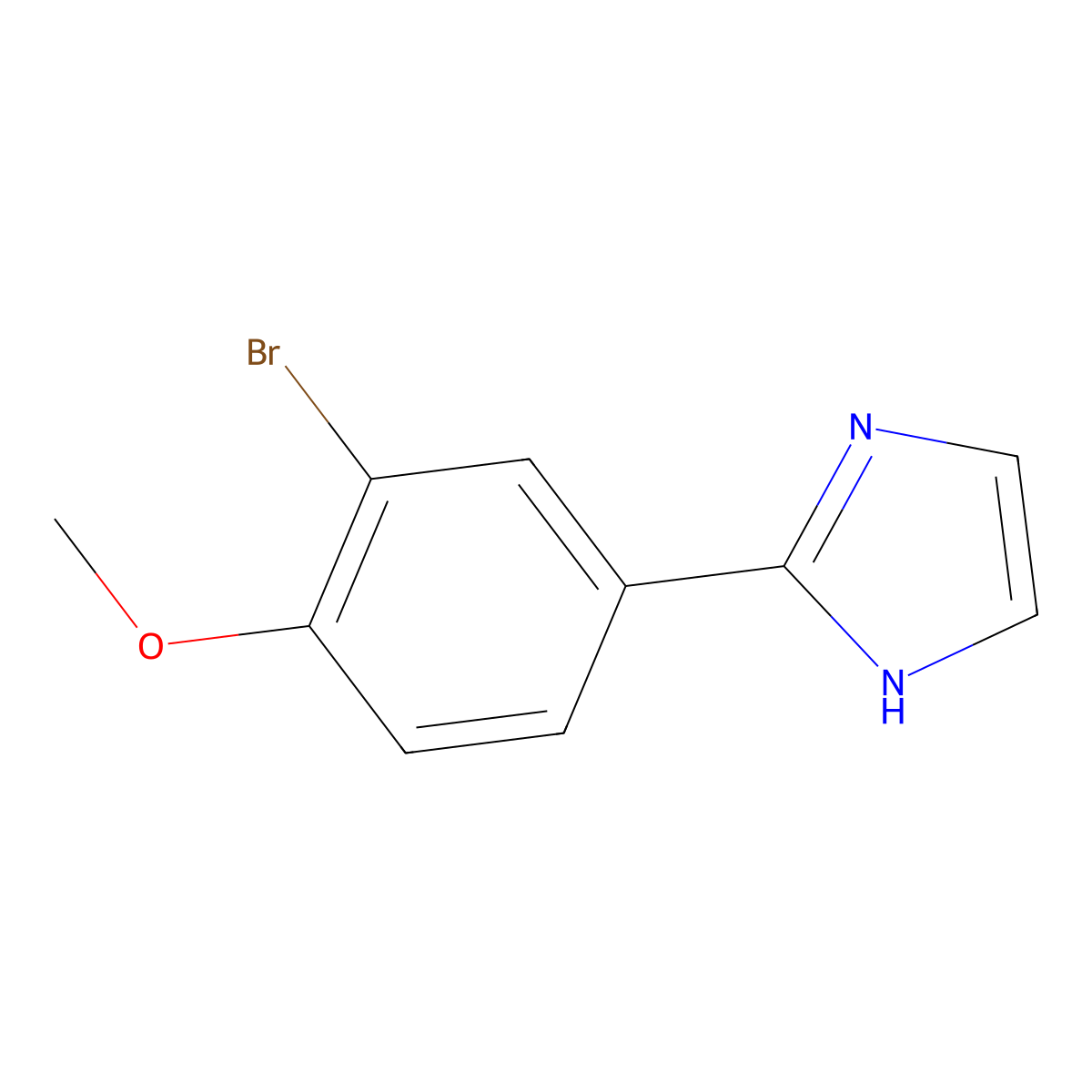 2-(3-Bromo-4-methoxyphenyl)-1H-imidazole molecular structure, CAS 326809-10-3