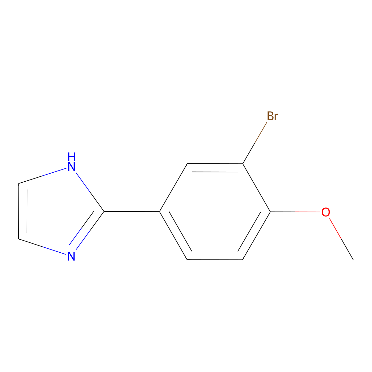 2-(3-Bromo-4-methoxyphenyl)-1H-imidazole molecular structure, CAS 326809-10-3