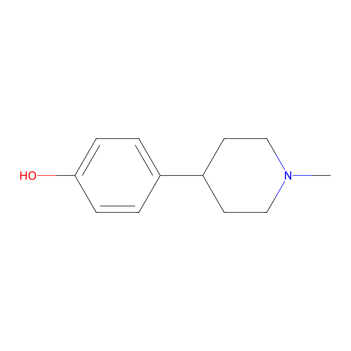 4-(1-Methyl-4-piperidinyl)phenol molecular structure, CAS 326812-68-4