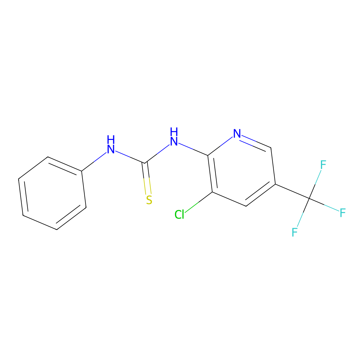 1-(3-Chloro-5-(trifluoromethyl)pyridin-2-yl)-3-phenylthiourea molecular structure, CAS 326814-83-9