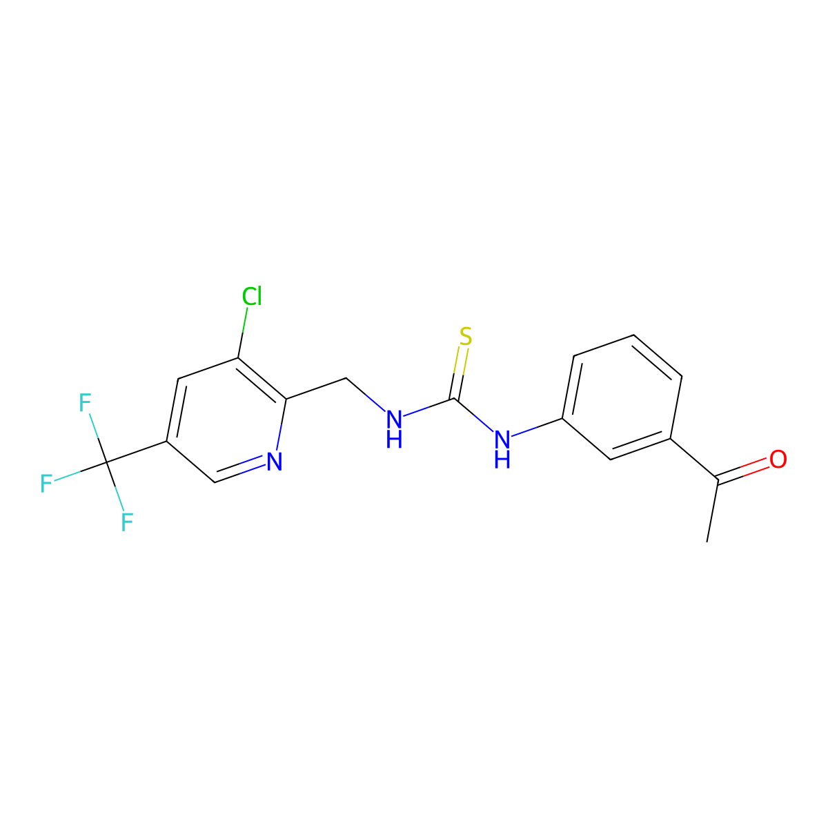 1-(3-Acetylphenyl)-3-((3-chloro-5-(trifluoromethyl)pyridin-2-yl)methyl)thiourea molecular structure, CAS 326815-21-8
