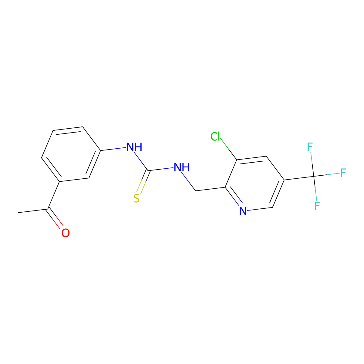 1-(3-Acetylphenyl)-3-((3-chloro-5-(trifluoromethyl)pyridin-2-yl)methyl)thiourea molecular structure, CAS 326815-21-8