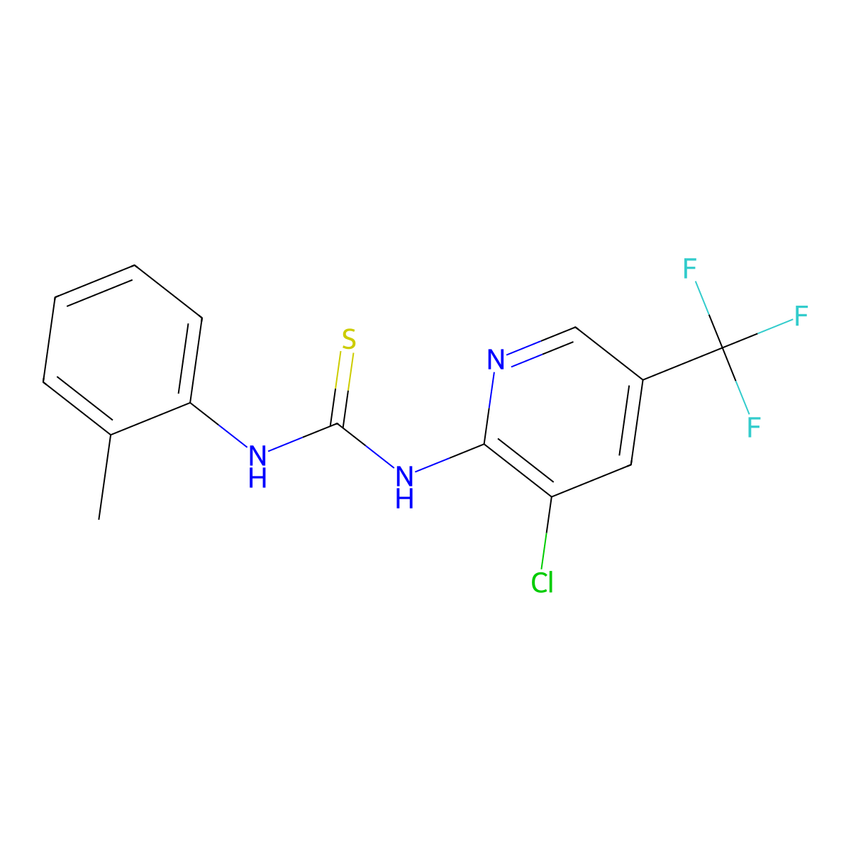 1-(3-Chloro-5-(trifluoromethyl)pyridin-2-yl)-3-(o-tolyl)thiourea molecular structure, CAS 326815-30-9