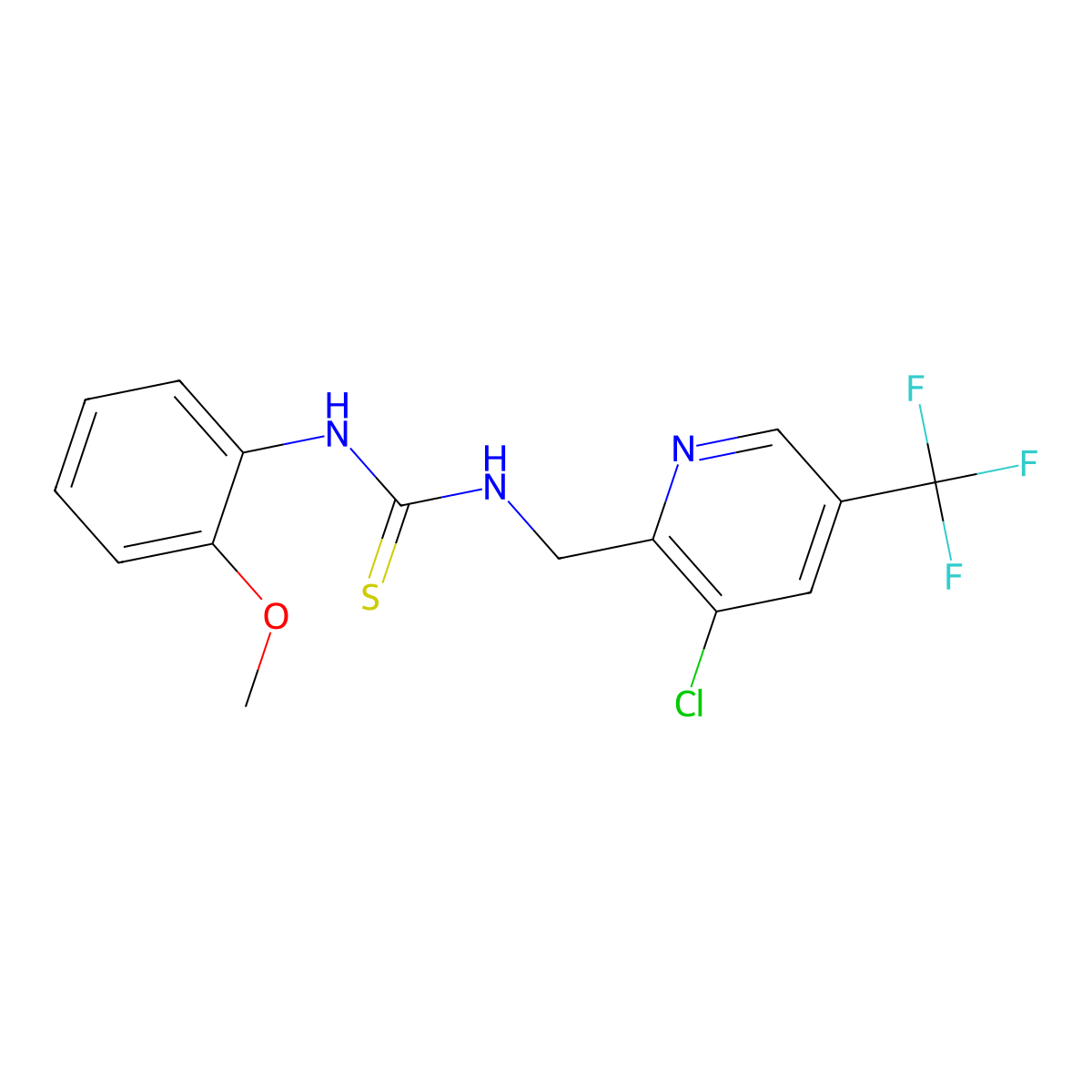 1-((3-Chloro-5-(trifluoromethyl)pyridin-2-yl)methyl)-3-(2-methoxyphenyl)thiourea molecular structure, CAS 326815-44-5