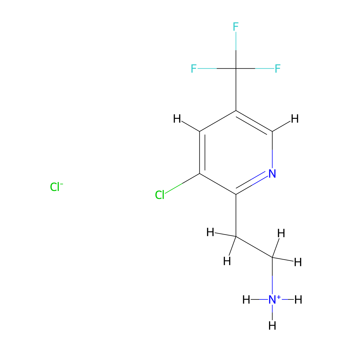 2-[3-Chloro-5-(trifluoromethyl)-2-pyridinyl]ethylazanium chloride molecular structure, CAS 326816-37-9