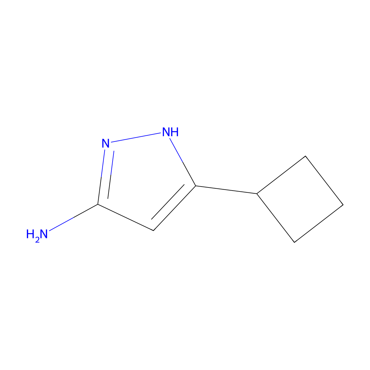 3-cyclobutyl-1H-pyrazol-5-amine molecular structure, CAS 326827-21-8