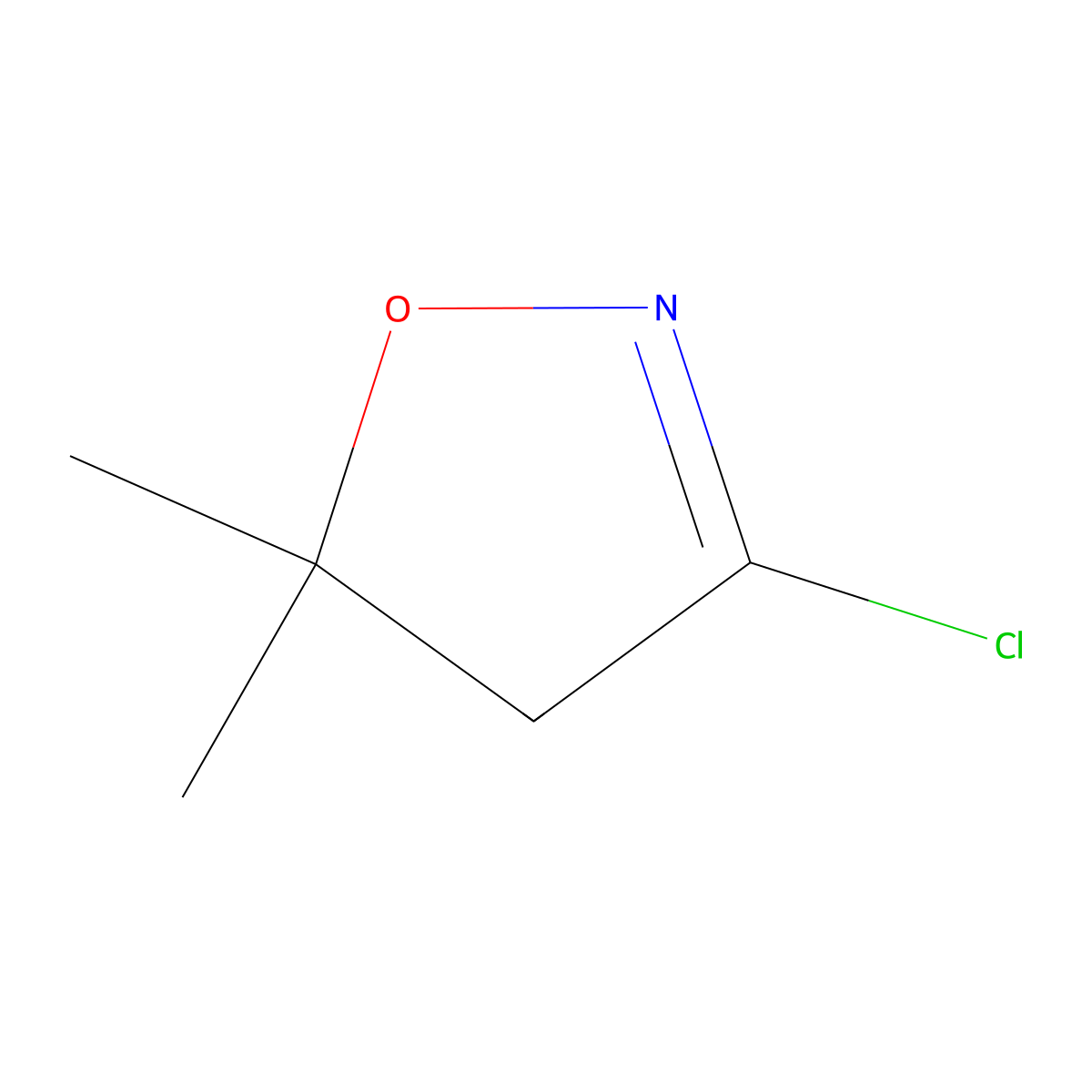 3-Chloro-5,5-dimethyl-4,5-dihydro-1,2-oxazole molecular structure, CAS 326829-08-7